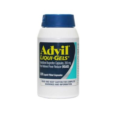 Advil Liquid gels 200mg (NSAID) 120 soft gel caps