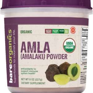 Amla Powder BareOrganics 8 Oz (Amalaki)