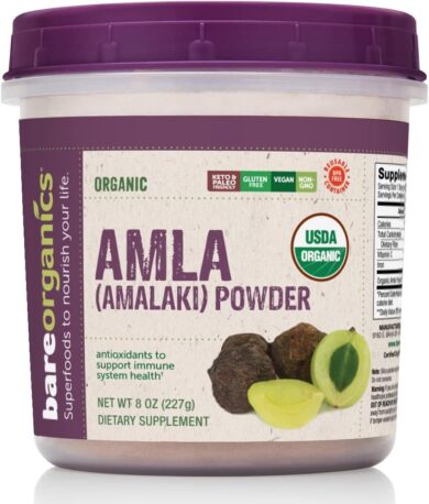 Amla Powder BareOrganics 8 Oz (Amalaki)