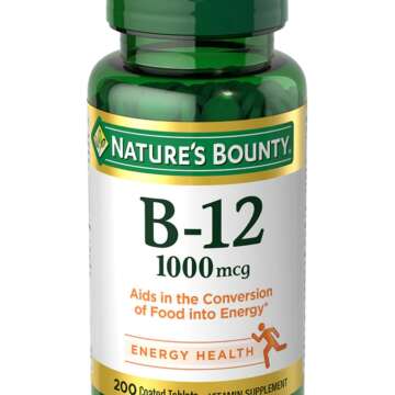 B12 1000mg 200 Capsules. Nature's Bounty