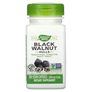 Black Walnut Hulls 100 vegan capsules