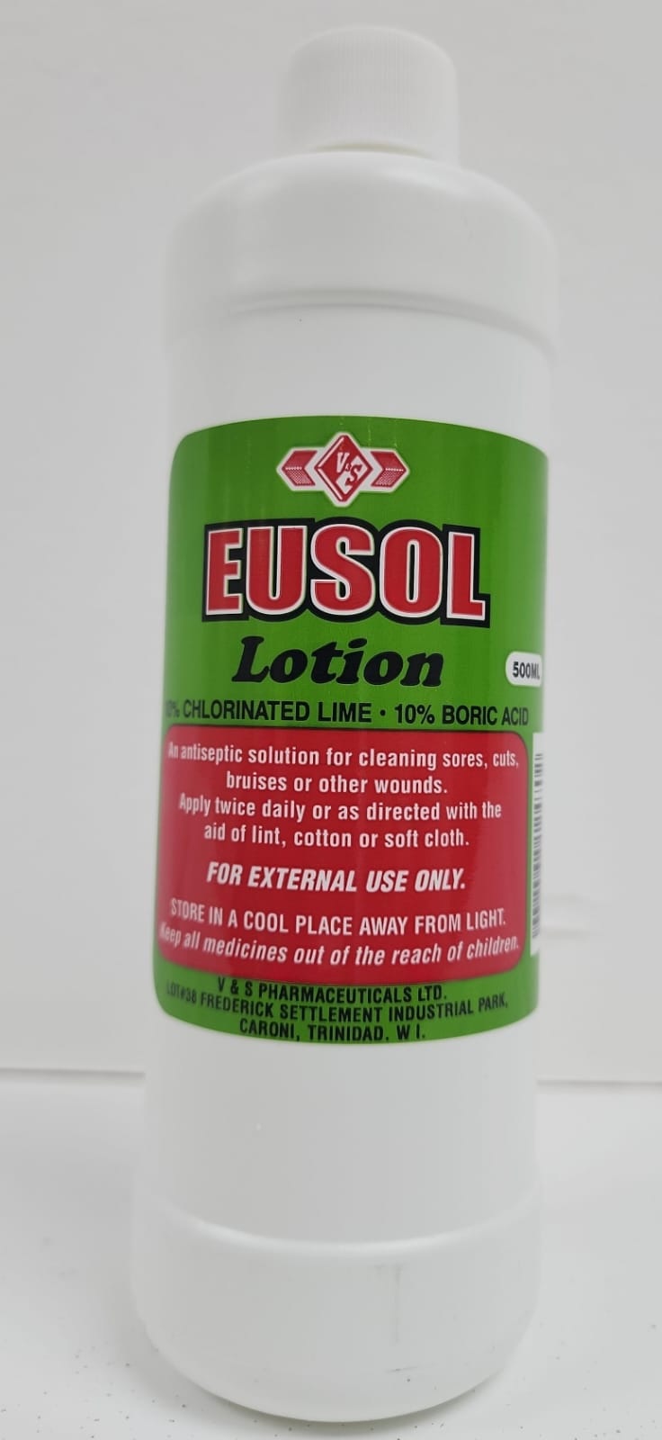 Eusol Lotion 500ml V&S 10% Chlorinated Lime
