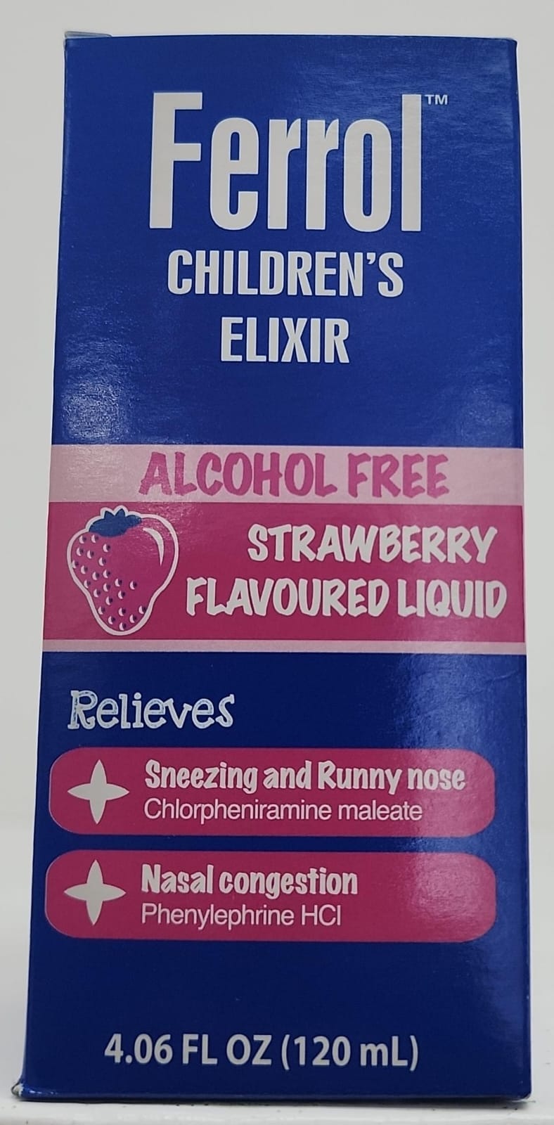 Ferrol Elixir Strawberry 120ml - Alcohol Free