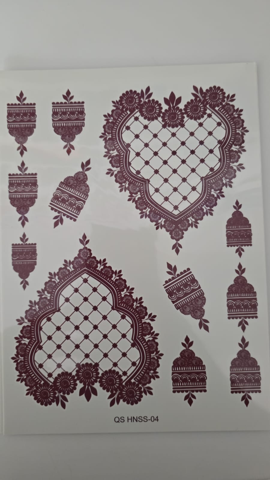Henna Tattoo QS HNSS-04 Burgundy