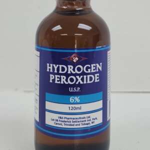 Hydrogen Peroxide 6% 120mL V&S Glass bottle