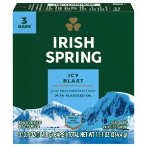 Irish Spring Icy Blast Soap 104.8g Each 3 Pack