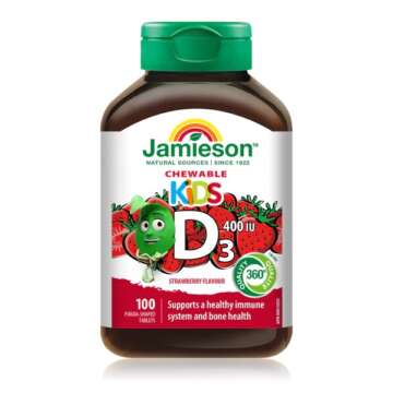 Jamieson D3 Chewable Kids 100CT Strawberry Flavour