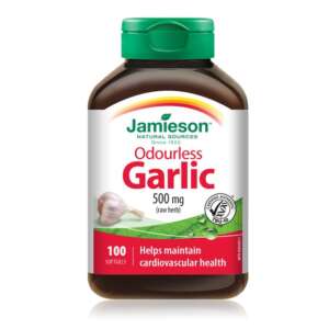 Jamieson Odourless Garlic 500mg 100 SoftGels