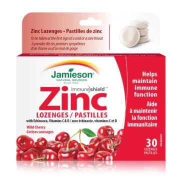 Jamieson Zinc Lozenges Wild Cherry 30CT