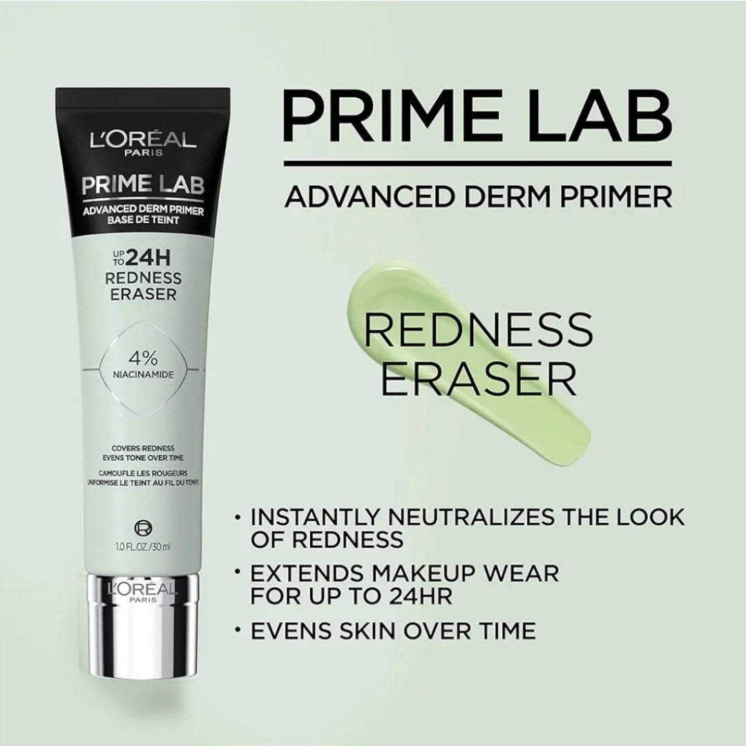 L'Oreal Paris 24hr Lab Primer Redness Eraser 1floz