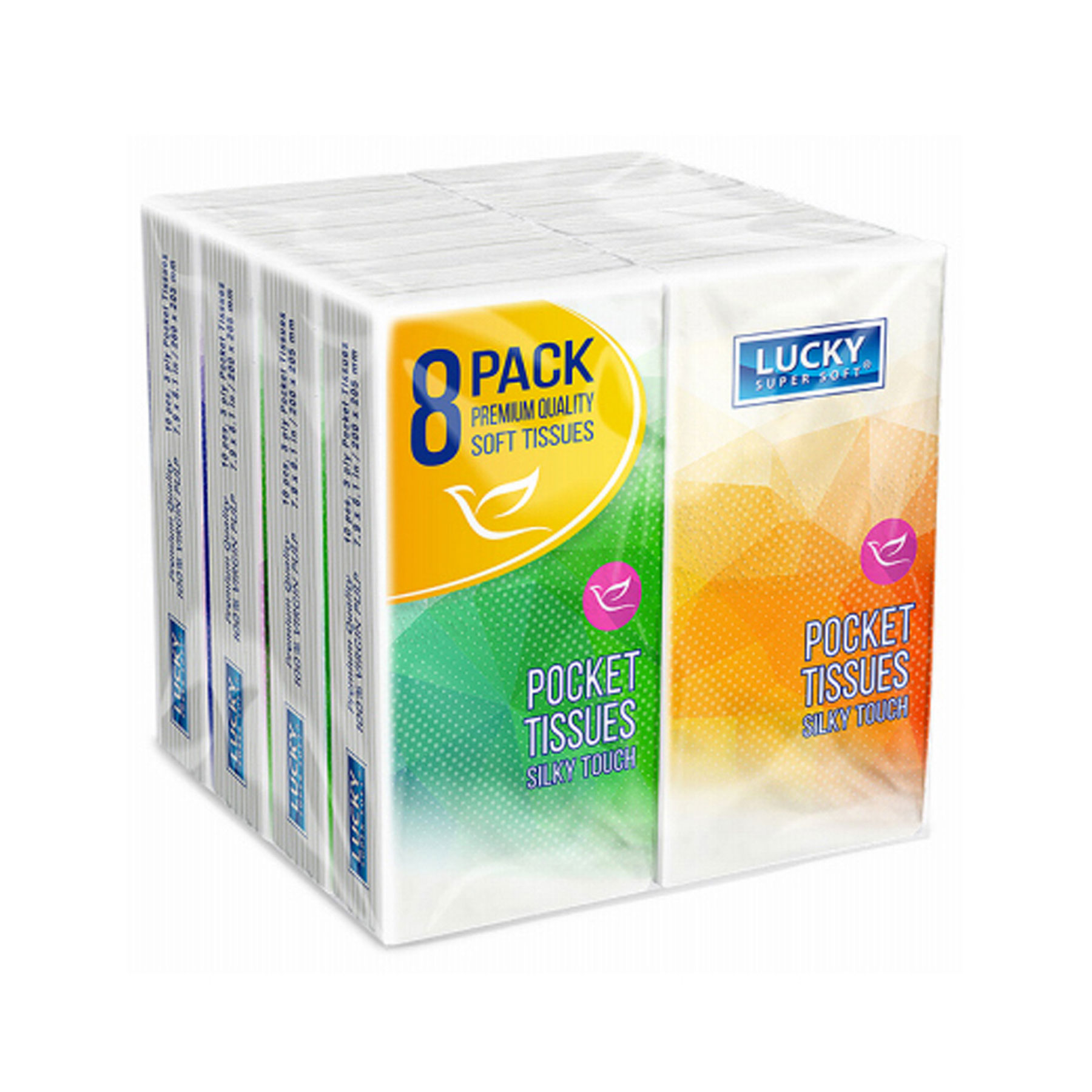 Lucky 8pk Paper Tissue