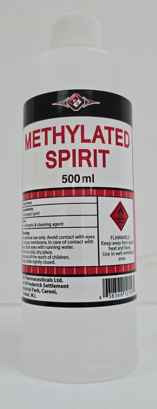 Methylated Spirit 500ml - Fuel For Camping Stoves, Thinner For French Polishing & Glass Cleaning