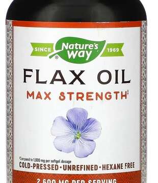 Nature Way Flax Oil 2600mg/serving, 200 capsules