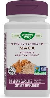 Nature Way Maca Premium Extract 60 Vegan Capsules.
