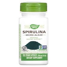 Nature Way Spirulina Micro Algae 100 Vegan Capsule