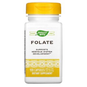 Natures Way Folate 100 vegan caps