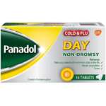 Panadol Cold and Flu Day Non-Dowsy 16 Tablets