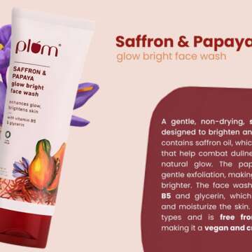 Plum Saffron & Papaya Glow Bright Face Wash