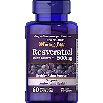 Puritan's Pride Resveratrol 100mg, 60 softgels