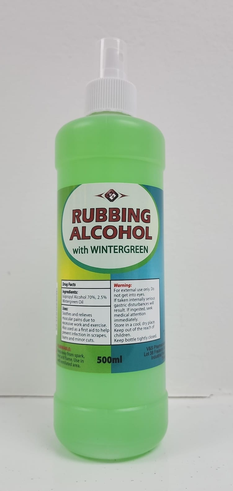 Rubbing Alcohol with wintergreen 500ml V&S