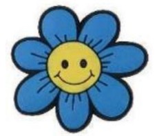 Shoe Charm Flower Blue
