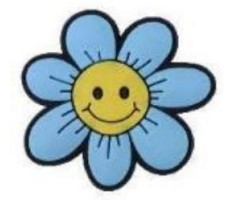Shoe Charm Flower Light Blue