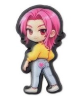 Shoe Charm Pink Hair Girl