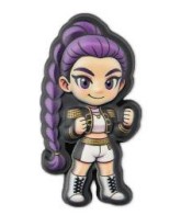 Shoe Charm Purple Braided Hair