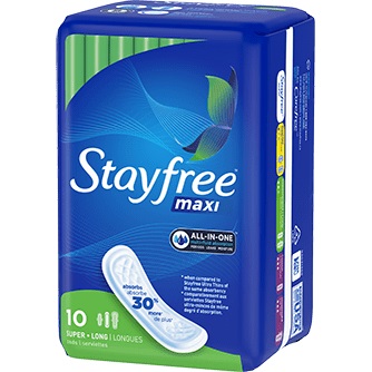 Stayfree Maxi Super Long 10 ct