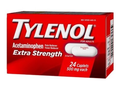 Tylenol Extra Strength 500mg. Acetaminophen