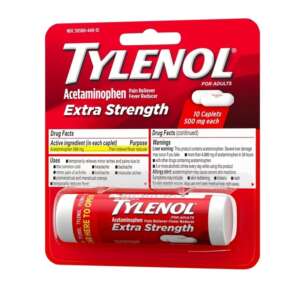 Tylenol Extra Strength Travel. Acetaminophen 500mg