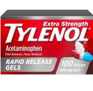 Tylenol Rapid Release Gels. Acetaminophen 500mg