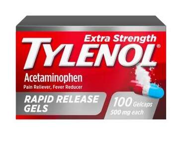 Tylenol Rapid Release Gels. Acetaminophen 500mg