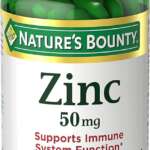Zinc 50mg Nature's Bounty.