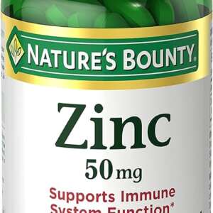 Zinc 50mg Nature's Bounty.