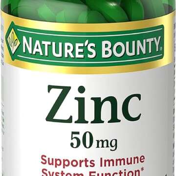 Zinc 50mg Nature's Bounty.